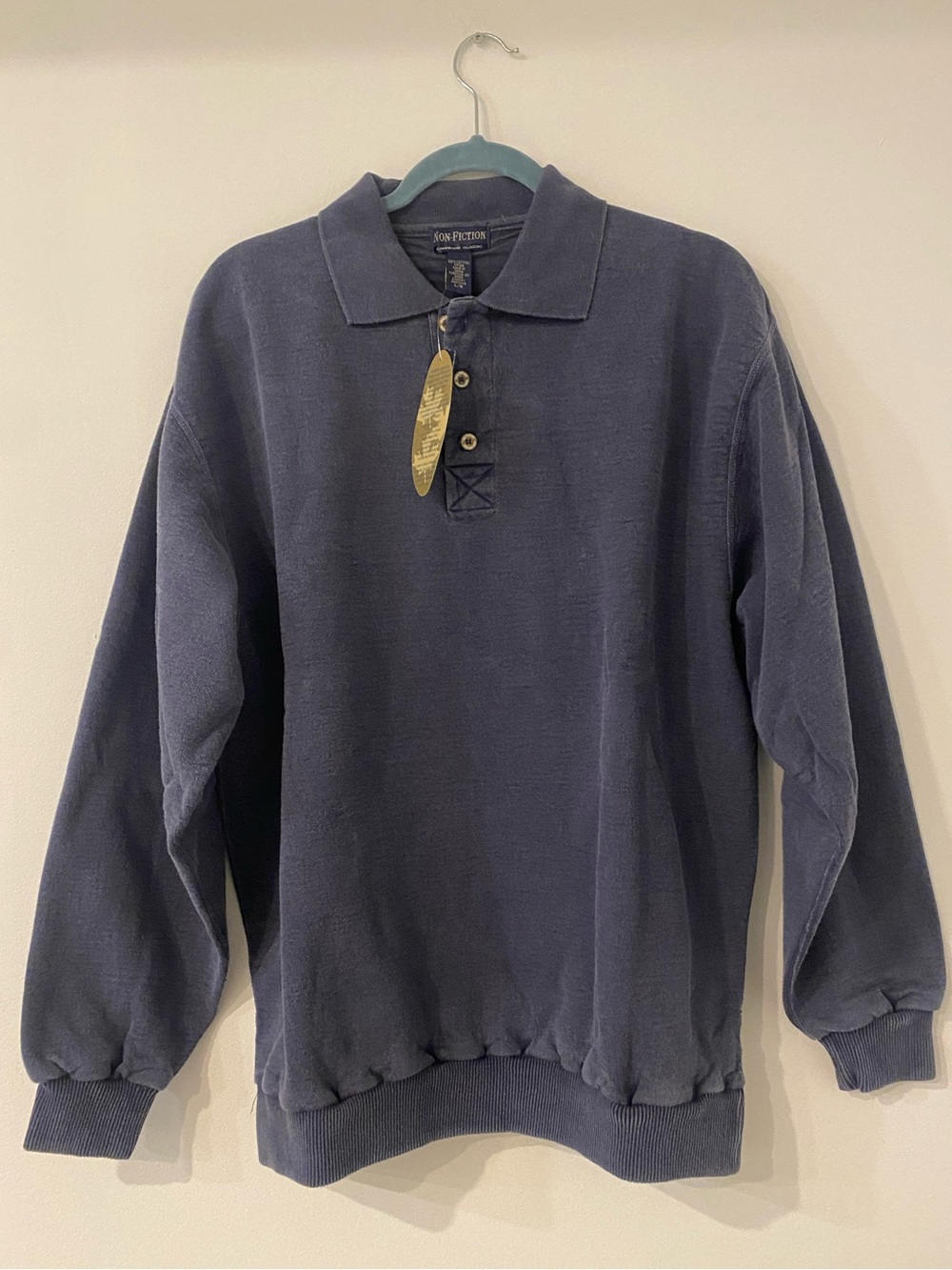 Non-Fiction Vintage 90’s Long-Sleeve Polo Sweater